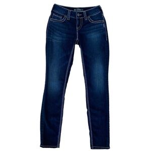 Silver jeans western jeans Suki skinny low rise contrasting stitches stretch s26